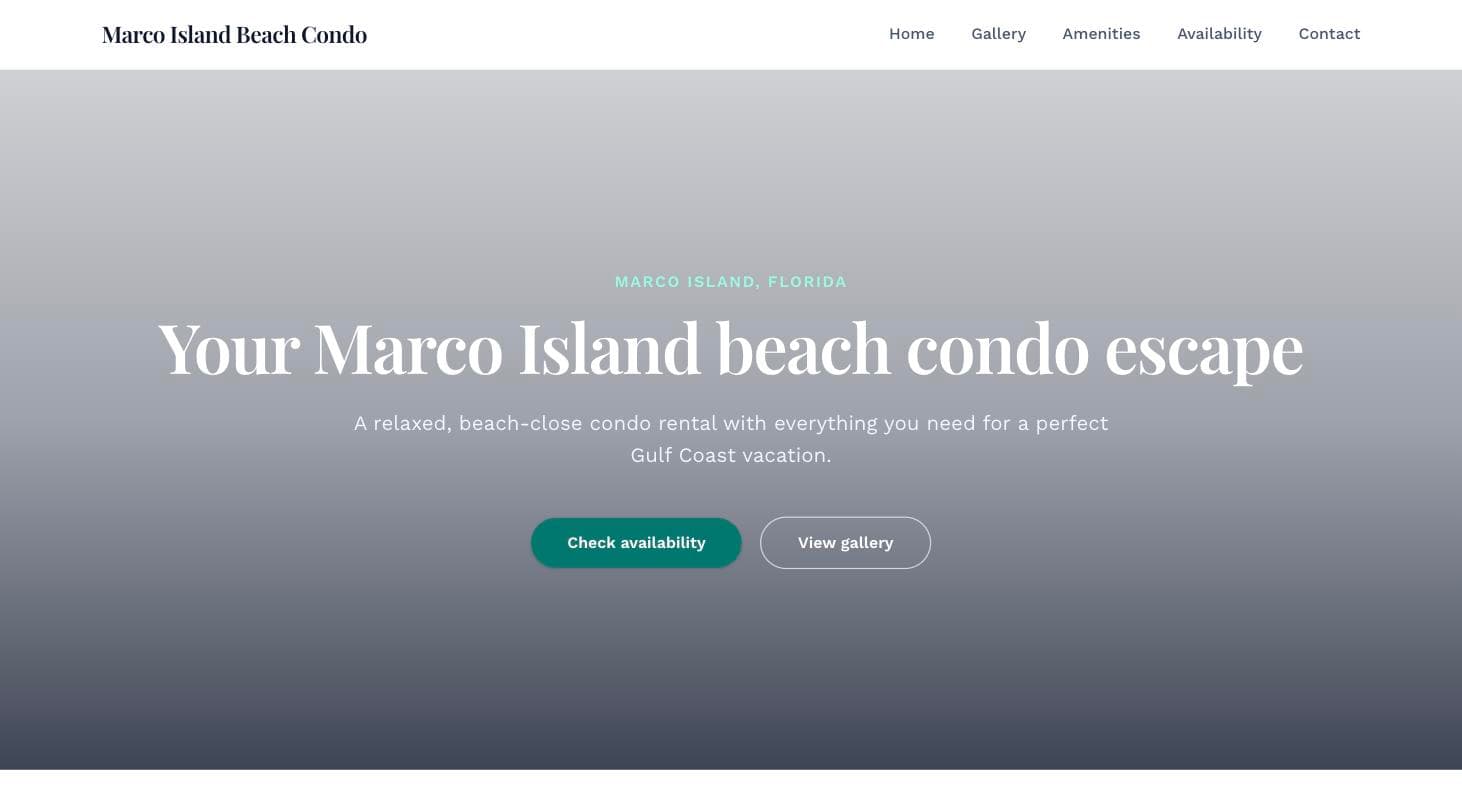 Marco Island Beach Condo